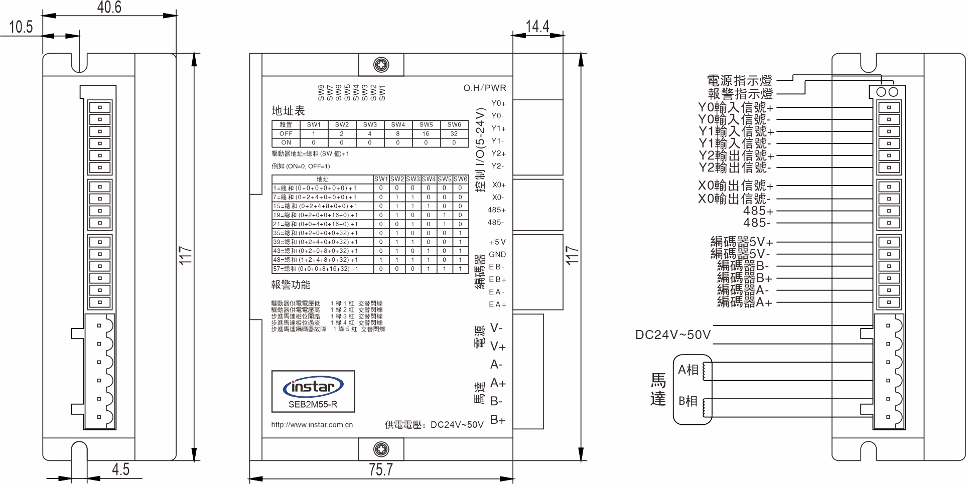 RS484總線閉迴路步進(jìn)驅(qū)動(dòng)器 SEB2M55-R