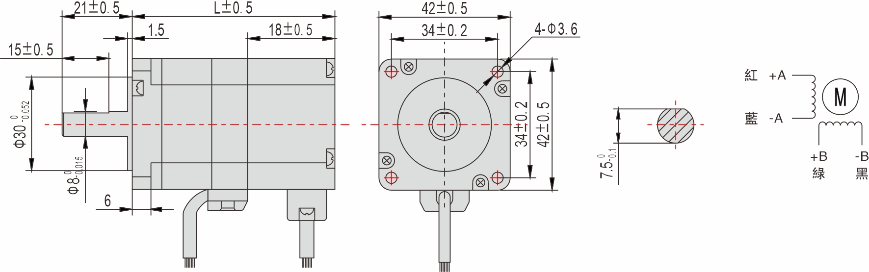 42mm 系列 閉回路步進(jìn)馬達(dá)