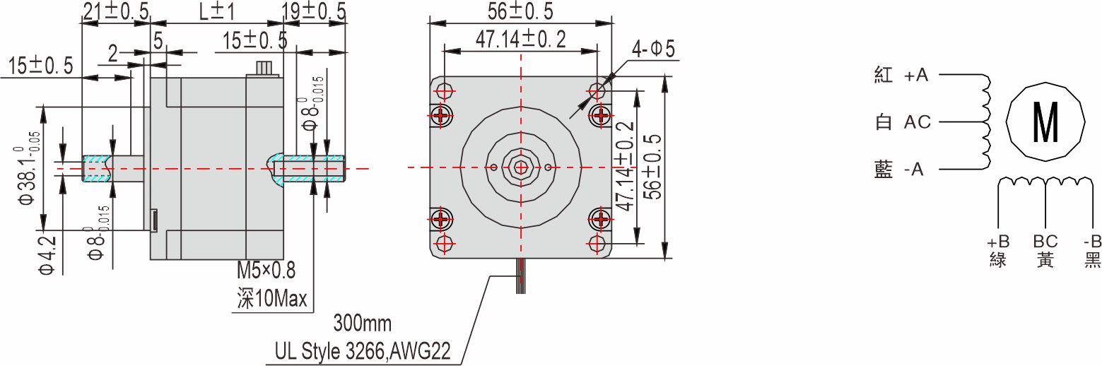 英士達(dá)機(jī)電 56mm中空軸步進(jìn)馬達(dá)